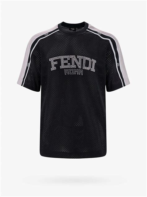 fendi black t shirt mens|fendi black strap sweater.